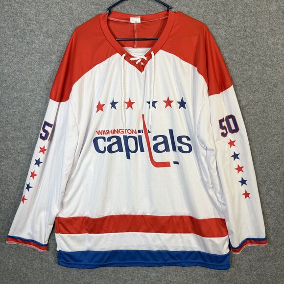 Rare NHL Washington Capital's 50th Anniversary Game Jersey Men's Size XL - Picture 1 of 11